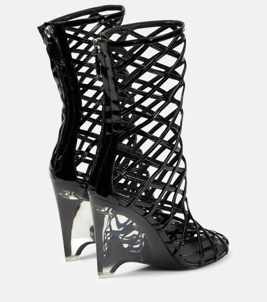 Alaia Leather wedge ankle boots