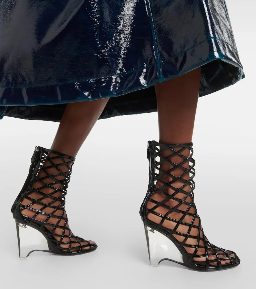 Alaia Leather wedge ankle boots