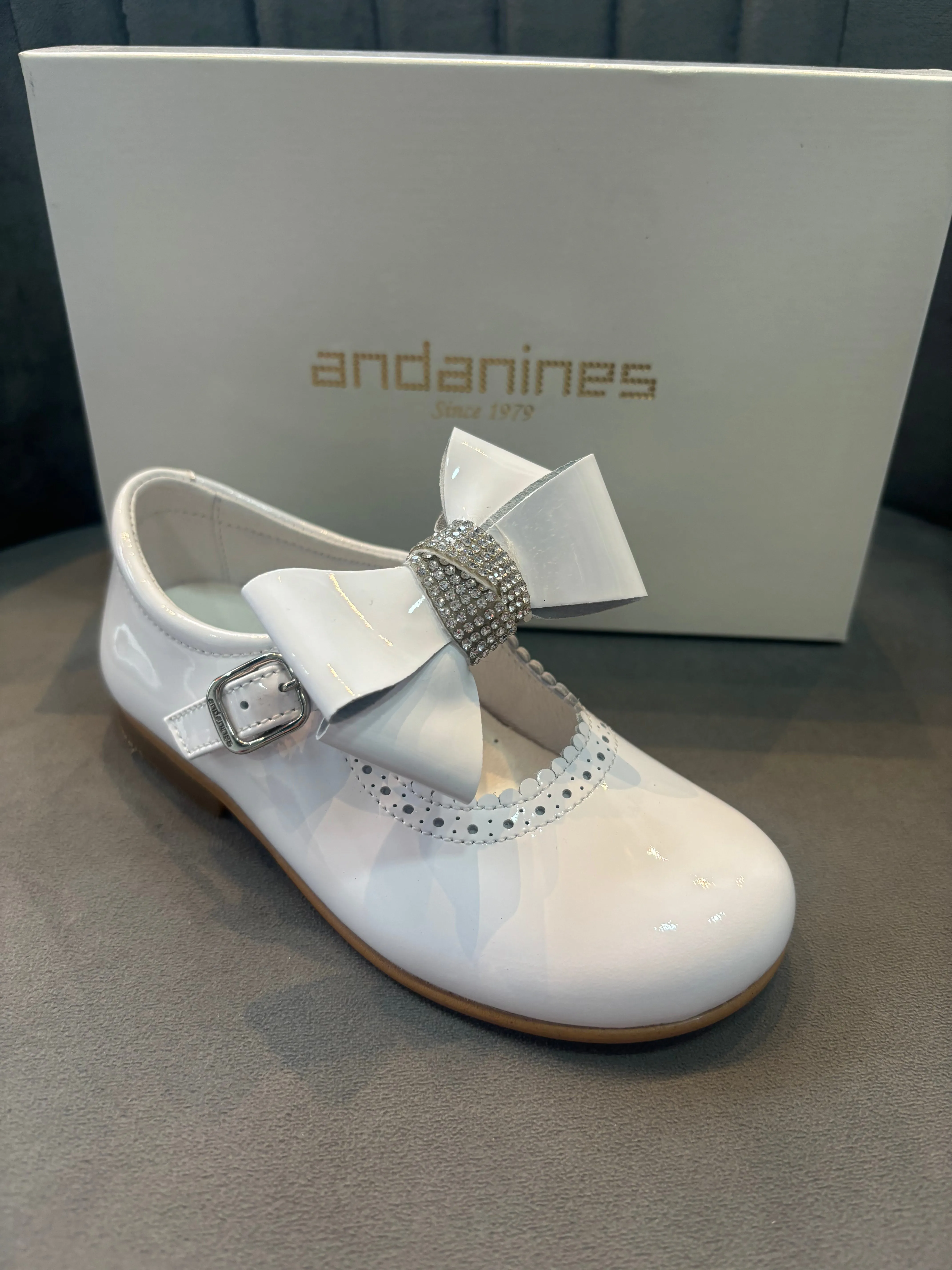 Andanines Occassion White Leather Shoe  201868
