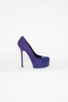 Blue Suede Tribtoo Pumps