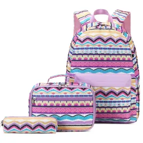 Ethnic Style Oxford Bookbag Durable Backpack for Girls Top Level