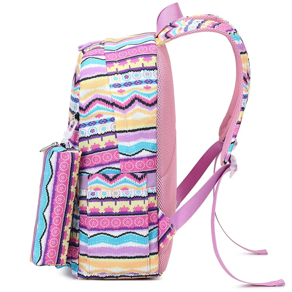 Ethnic Style Oxford Bookbag Durable Backpack for Girls Top Level