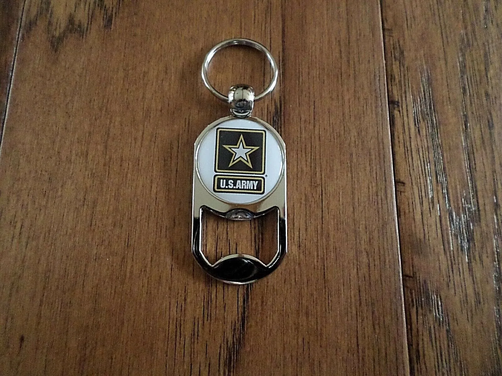 MILITARY ARMY METAL KEY CHAIN / KEY RING BOTTLE OPENER ARMY STAR LOGO NEW