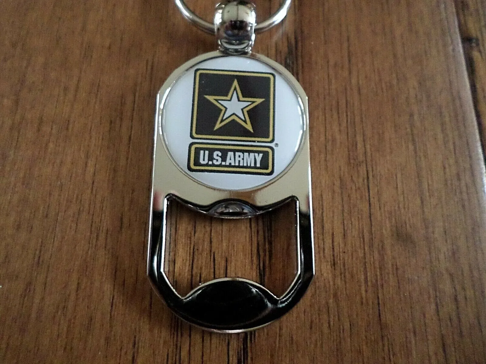 MILITARY ARMY METAL KEY CHAIN / KEY RING BOTTLE OPENER ARMY STAR LOGO NEW