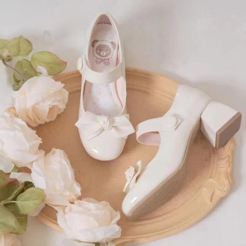New Lolita Bow French Mary Jane Elegant Fairy High Heels