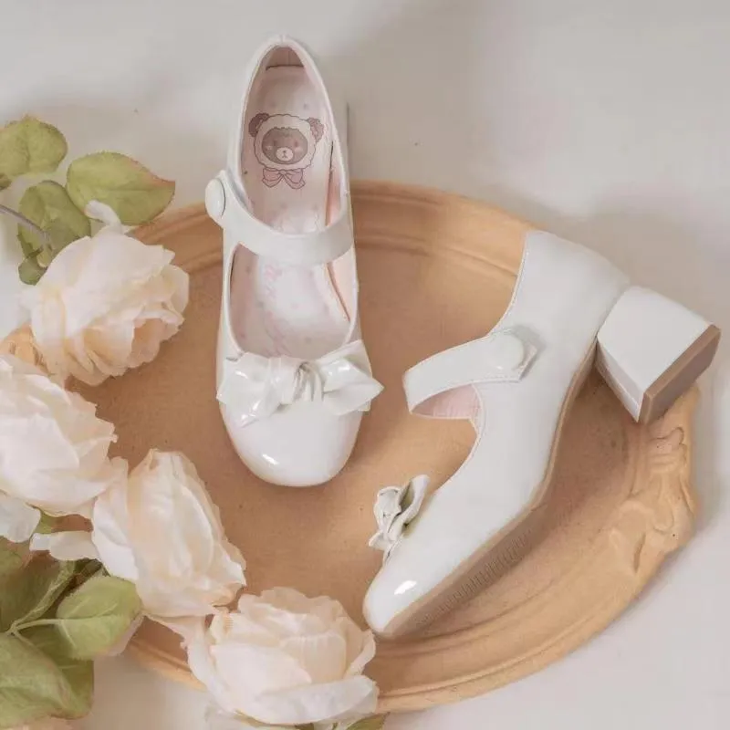New Lolita Bow French Mary Jane Elegant Fairy High Heels