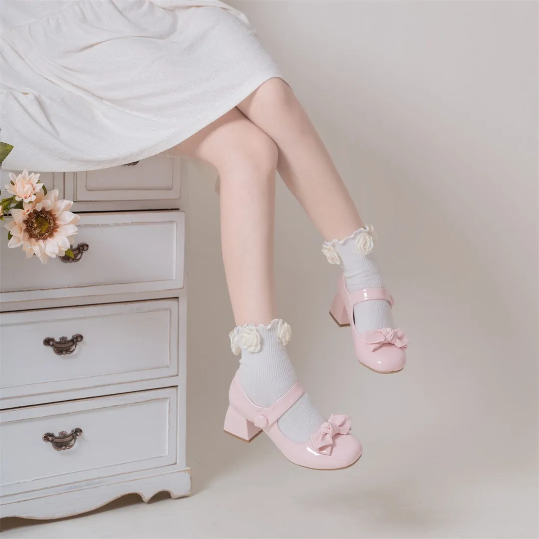 New Lolita Bow French Mary Jane Elegant Fairy High Heels