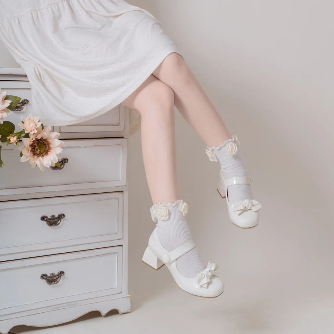 New Lolita Bow French Mary Jane Elegant Fairy High Heels