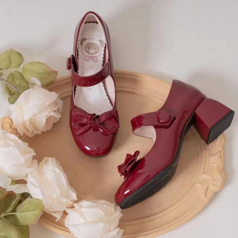 New Lolita Bow French Mary Jane Elegant Fairy High Heels