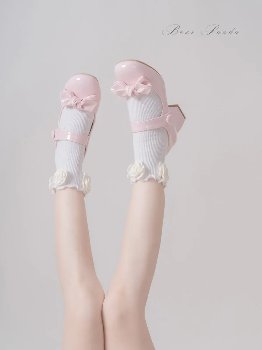 New Lolita Bow French Mary Jane Elegant Fairy High Heels