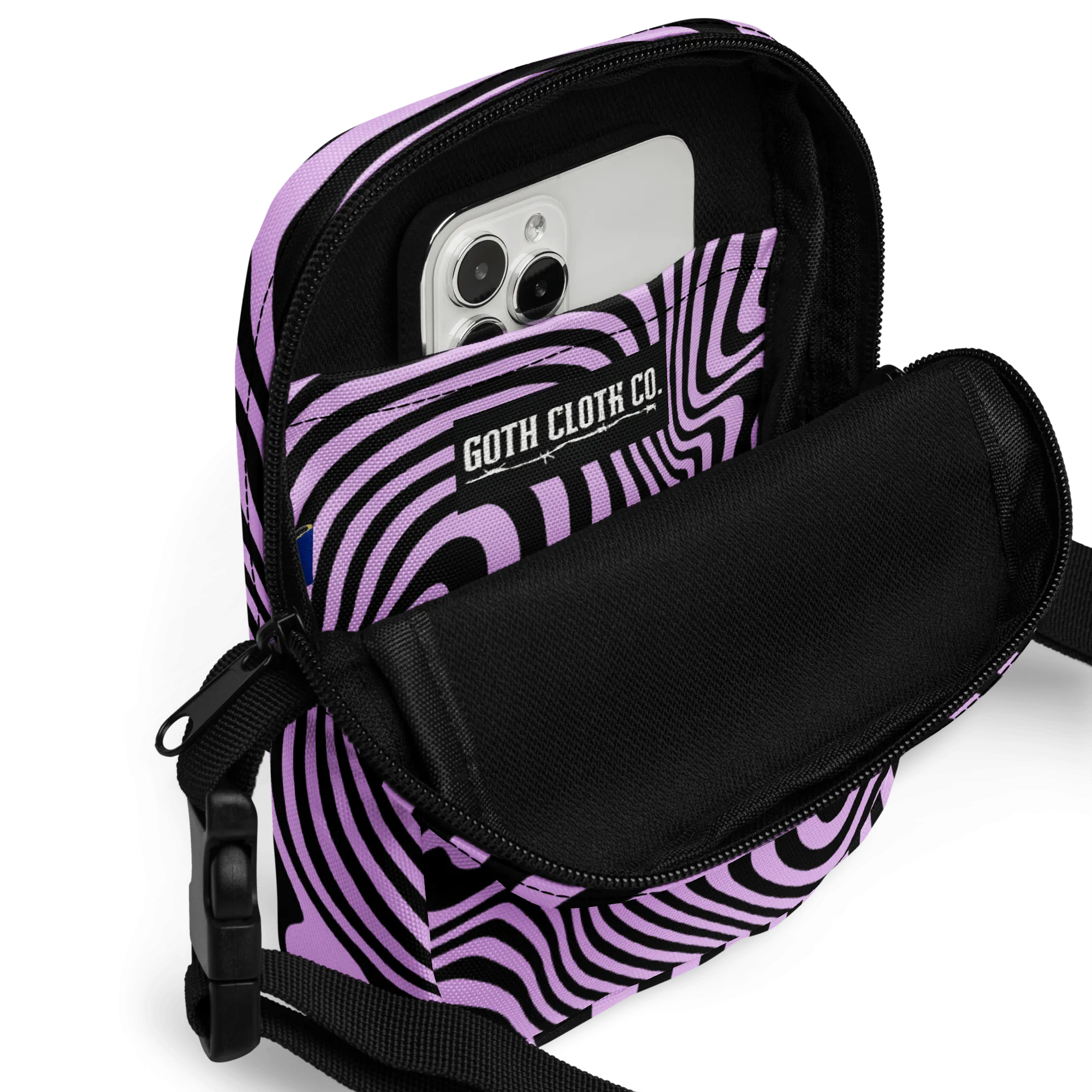 Retro Ripple Crossbody Bag