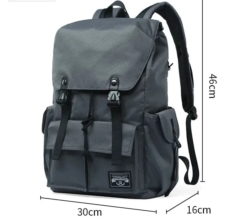 UAKISS  -   Fashion Drawstring Backpack for Men Oxford Waterproof 17.3 inch Laptop Mochila Large Capacity Travel Durable College Backpack