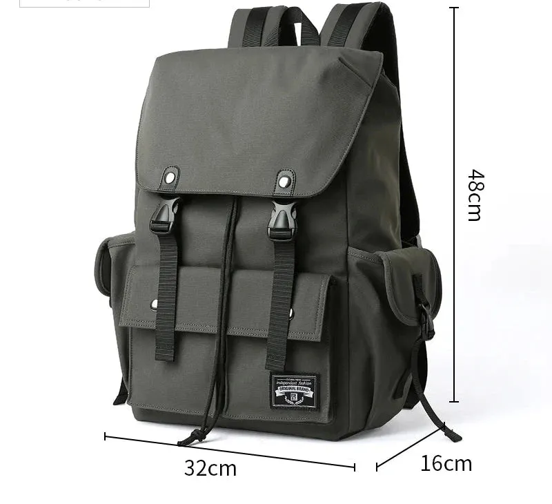 UAKISS  -   Fashion Drawstring Backpack for Men Oxford Waterproof 17.3 inch Laptop Mochila Large Capacity Travel Durable College Backpack