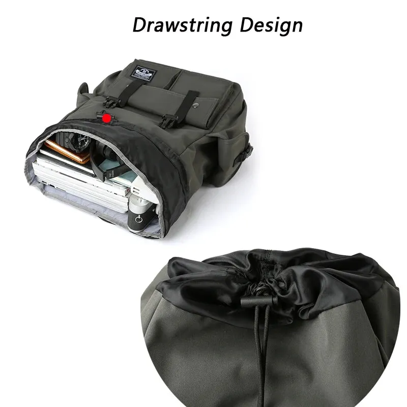 UAKISS  -   Fashion Drawstring Backpack for Men Oxford Waterproof 17.3 inch Laptop Mochila Large Capacity Travel Durable College Backpack