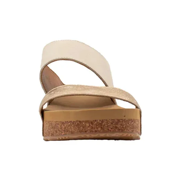 Women's Very Volatile Gold and Ivory Sandal PV1003-IVORY
