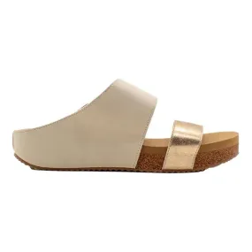 Women's Very Volatile Gold and Ivory Sandal PV1003-IVORY